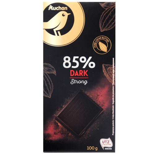 Czekolada gorzka 85% kakao Auchan 100 g