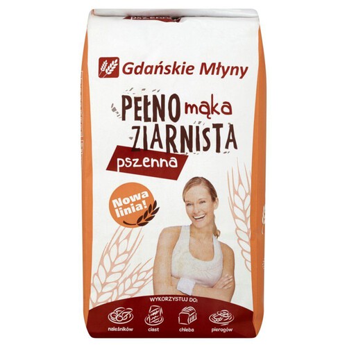 Mąka pszenna pełnoziarnista Gdańskie Młyny 1 kg