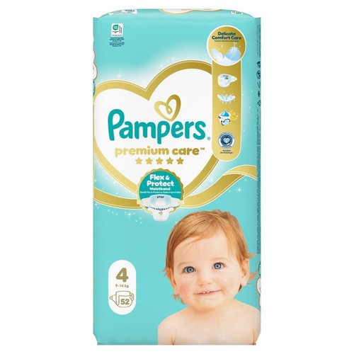 Pieluchy 4 premium care maxi (9-14 kg) Pampers 52 sztuki