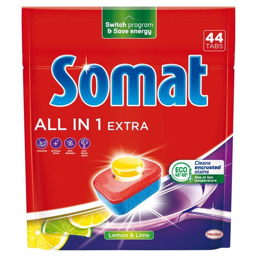 Tabletki do zmywarki All in 1 Extra Lemon Somat 44 tabletki