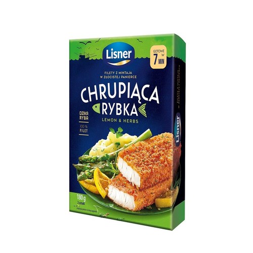 Filet z mintaja w złocistej panierce lemon & herbs Lisner 180 g
