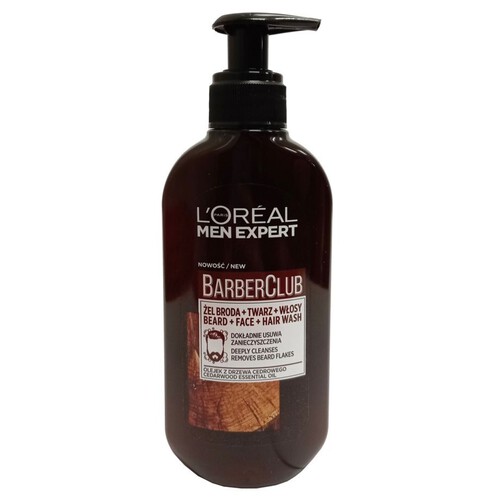 Żel do mycia brody twarzy i włosów z olejkiem z drzewa cedrowego LOreal Men Expert 250 ml