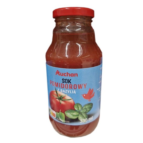 Sok pomidorowy z bazylią Auchan 330 ml