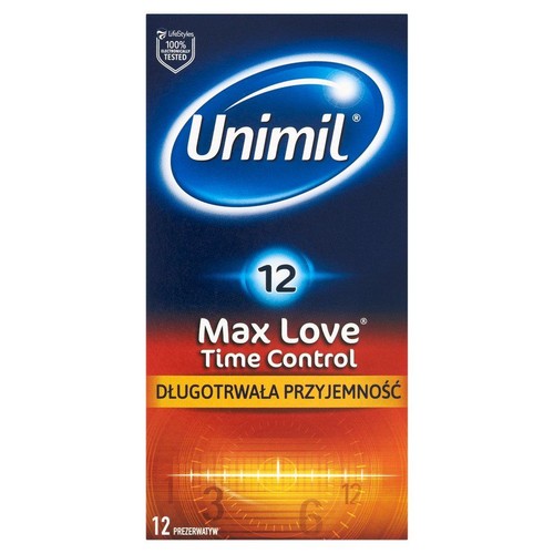 Prezerwatywy Max Love Time Control   Unimil 12 sztuk