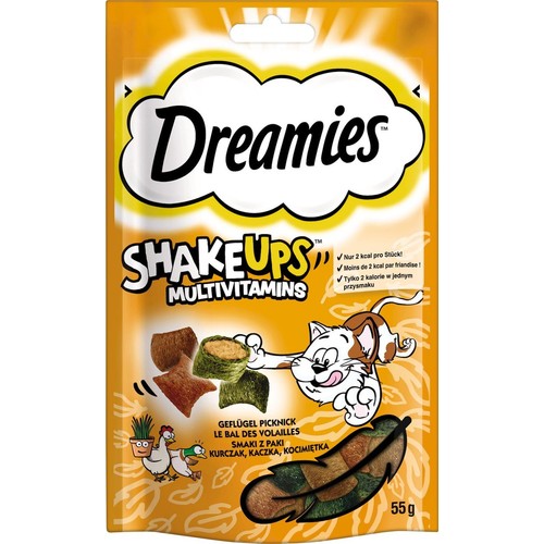 Przysmak z kurczakiem, kaczką i kocimiętką dla kota Dreamies 55 g