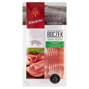 Boczek wędzony surowy plastry Sokołów 100 g