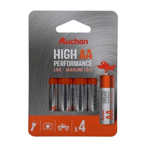 Baterie alkaliczne AA (LR06) 1,5V Auchan 4 sztuki