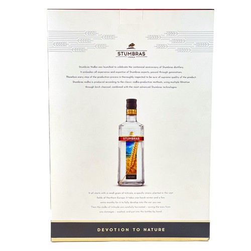Wódka czysta alk. 40,0% obj. + 2 kieliszki  Stumbras 700 ml