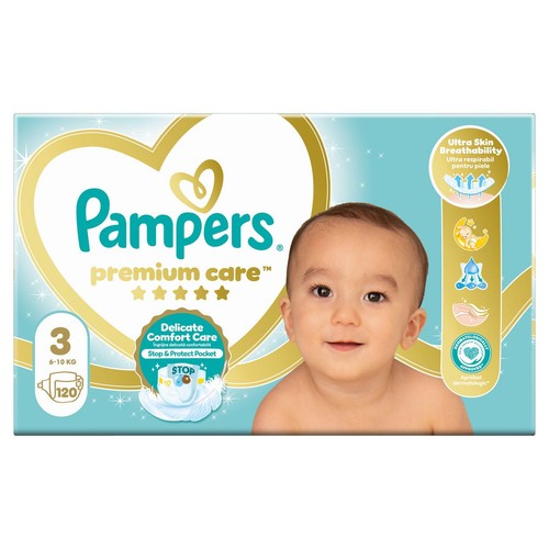 Premium Care Pieluchy 3 6-10 kg Pampers 120 sztuk