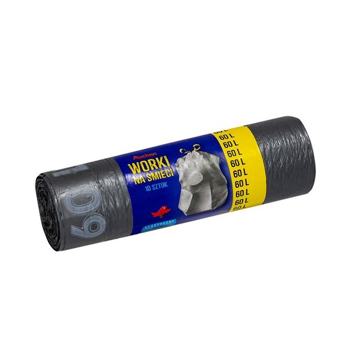 Worki na śmieci 60L srebrne Auchan 10 sztuk