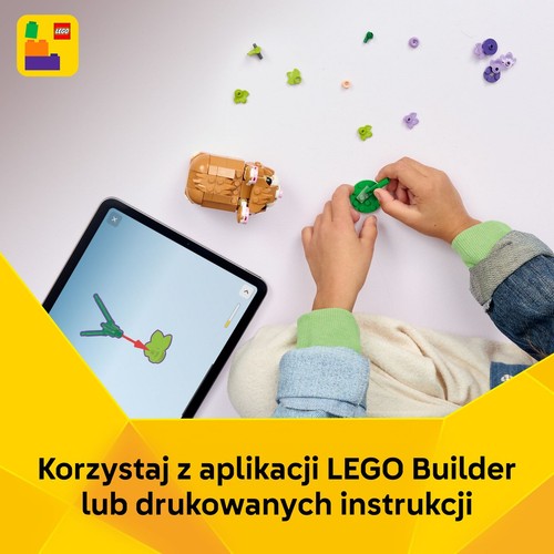 Creator 3 w 1 Uroczy chomik z kwiatkiem dla dzieci 31376 LEGO  1 sztuka