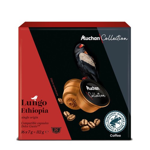 Kawa Lungo Ethiopia Auchan 16 kapsułek