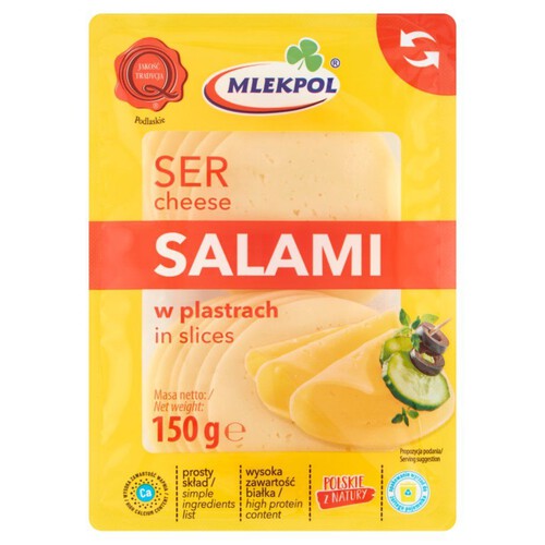 Ser salami w plastrach Mlekpol 150 g