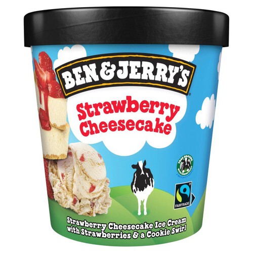 Lody z truskawkową masą sernikową i ciasteczkową Ben Jerrys 465 ml