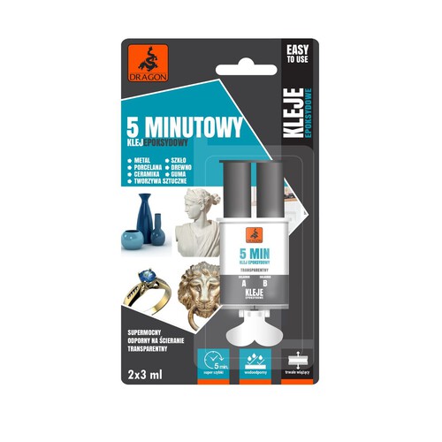 Klej epoksydowy uniwersalny 5 minutowy Dragon 2 x 3 ml