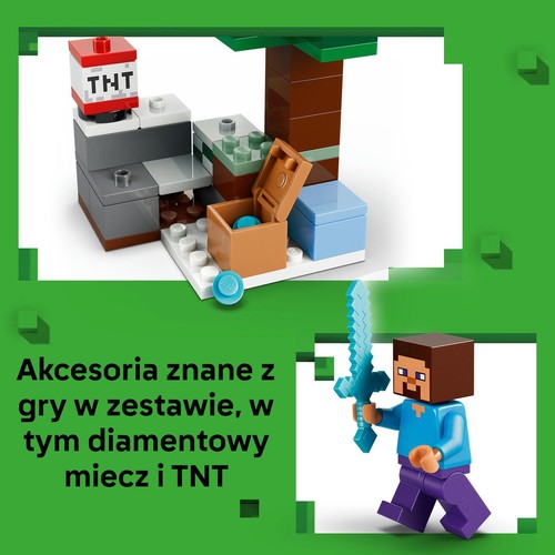 Minecraft® Przygoda Steve’a w tajdze 21583, prezent dla graczy LEGO 1 sztuka