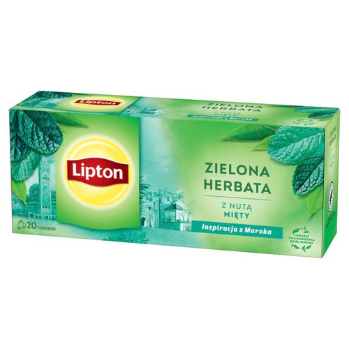 Herbata zielona z nutą mięty Lipton 20 torebek