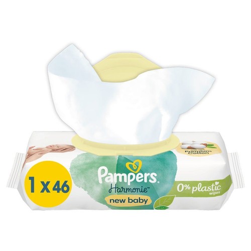 Chusteczki nawilżane Harmonie New Baby Pampers 46 sztuk