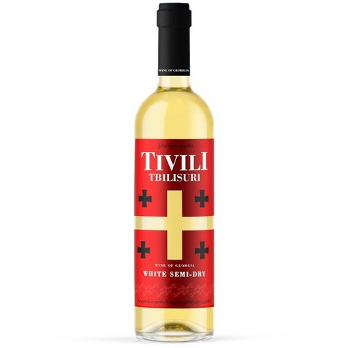 Wino gruzińskie białe półwytrawne Tbilisuri alk. 11,5% obj. Tivili 750 ml
