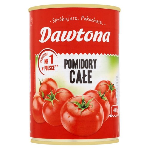 Pomidory całe bez skórki Dawtona 400 g