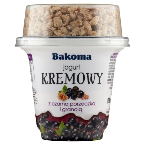 Jogurt kremowy z czarną porzeczką i granolą Bakoma 230 g