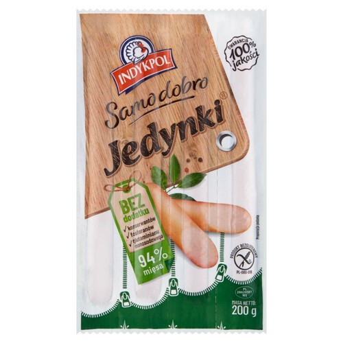 Parówki z indyka bez glutenu Indykpol 200 g