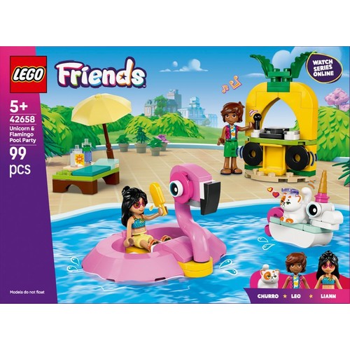 Friends Impreza na basenie z jednorożcem i flamingiem 42658 LEGO 1 sztuka