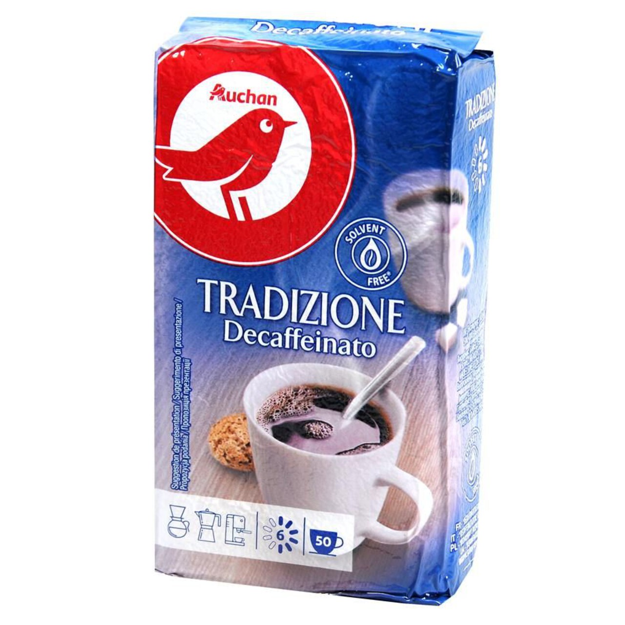 Kawa mielona Tradizione bezkofeinowa  Auchan 250 g