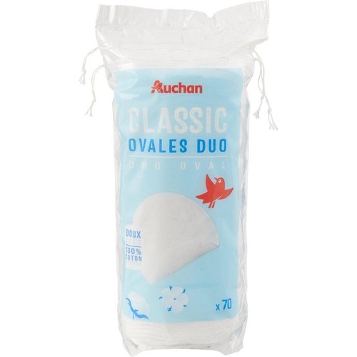 Płatki kosmetyczne duo Auchan 70 sztuk