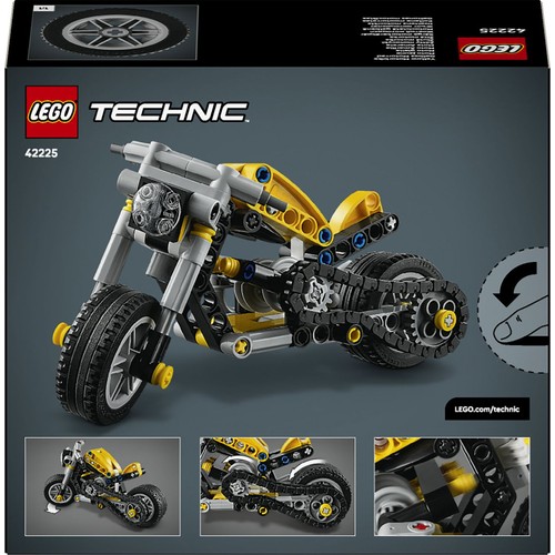 Technic Żółty motocykl 42225, zestaw konstrukcyjny LEGO 1 sztuka