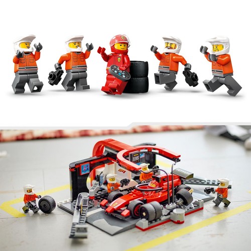City F1® Pit stop i mechanicy z bolidem Ferrari 60443 LEGO 1 sztuka