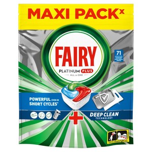 Kapsułki do zmywarki Platinum Plus All in One Deep Clean  FAIRY 71 kapsułek