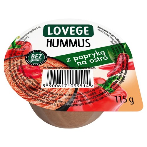 Hummus z papryką na ostro bezglutenowy Sante 115 g