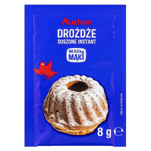 Drożdże suszone instant Auchan 8 g