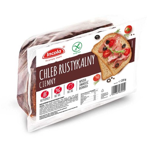 Chleb Rustykalny ciemny bezglutenowy Incola 235 g