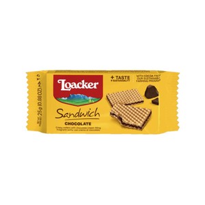 Chrupiące wafle przekładane kremem czekoladowym  Loacker 25 g