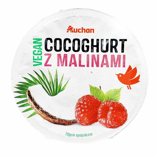 Vegan Cocoghurt z malinami Auchan 150 g