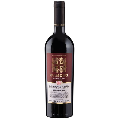 Wino gruzińskie czerwone półwytrawne Pirosmani Khareba  alk. 12,0% obj. Gamziri 750 ml