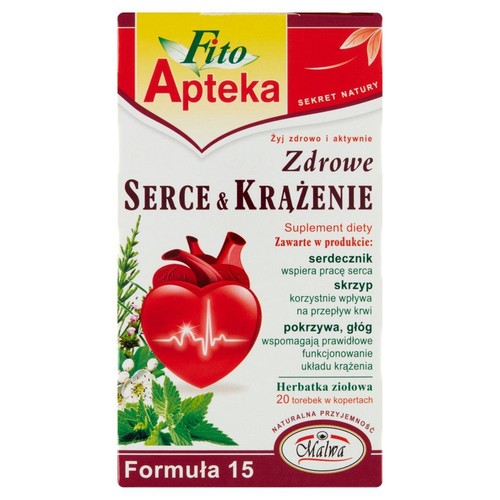 Serce i Krążenie herbata ziołowa z serdecznikiem Fito Apteka 20 torebek