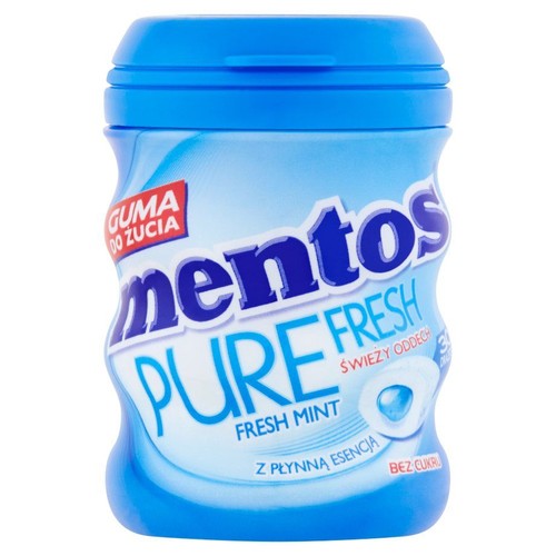 Guma do żucia o smaku miętowym bez cukru  Mentos 60 g