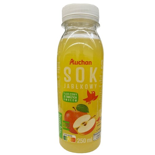 Sok tłoczony jabłkowy 100% Auchan 250 ml