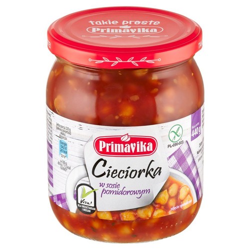 Cieciorka w sosie pomidorowym Primavika 440 g