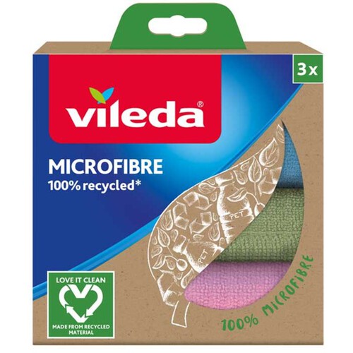 Ściereczka Mikrofibra 100% Recycled VILEDA 3 sztuki