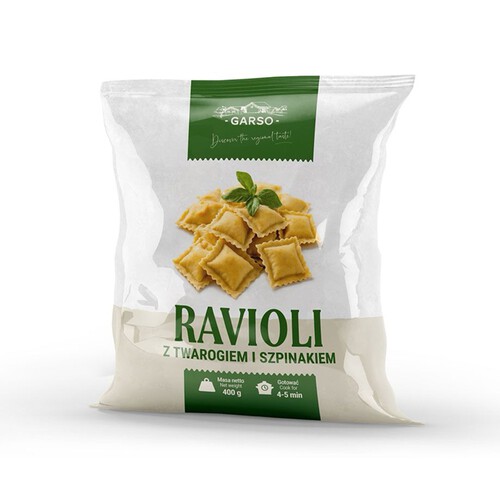 Ravioli z twarogiem i szpinakiem  Graso 400 g