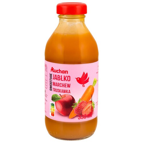 Smoothie marchew-jabłko-truskawka Auchan 330 ml