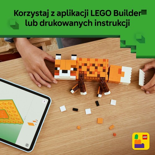 Zabawka Minecraft® Lis 21588, ozdobny model na prezent LEGO 1 sztuka