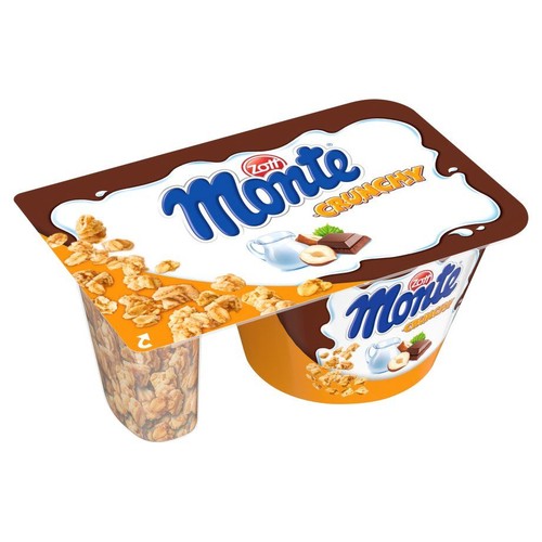 Deser mleczny z czekoladą orzechami i chrupiącym musli Monte 125 g
