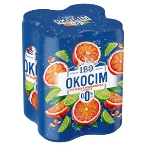 Piwo bezalkoholowe smakowe Sycylijska Pomarańcza z Limonką alk. do 0,5% obj. Okocim 4 x 500 ml