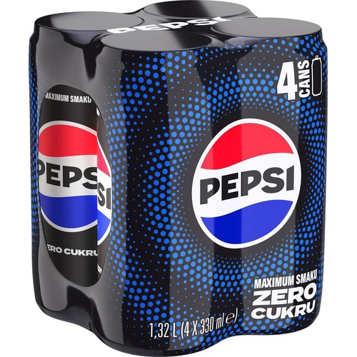 Napój cola ZERO bez cukru PEPSI 4 x 330 ml