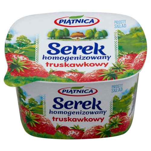 Serek homogenizowany truskawkowy Piątnica 150 g